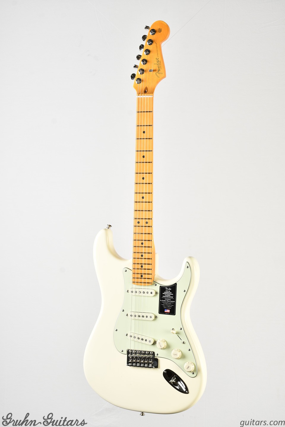 Fender Limited Edition American Professional Classic Stratocaster (Silent System) - Olympic White at Gruhn Guitars